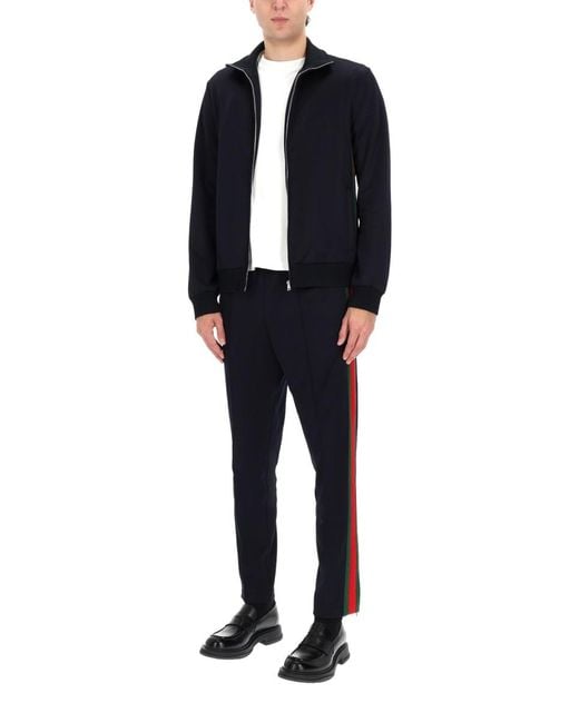 Gucci Blue Jacket With Zip for men