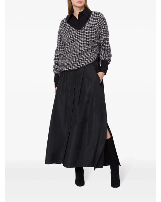 Alberta Ferretti Black Oversized Viscose Sweater
