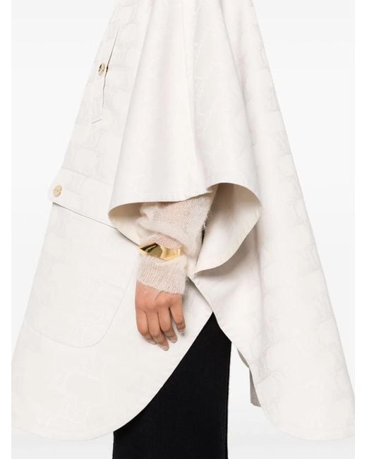 Max Mara Natural High-Neck Cape