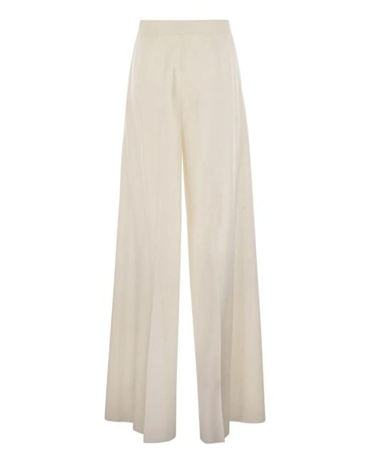 Max Mara White Ninfa Long Trouser