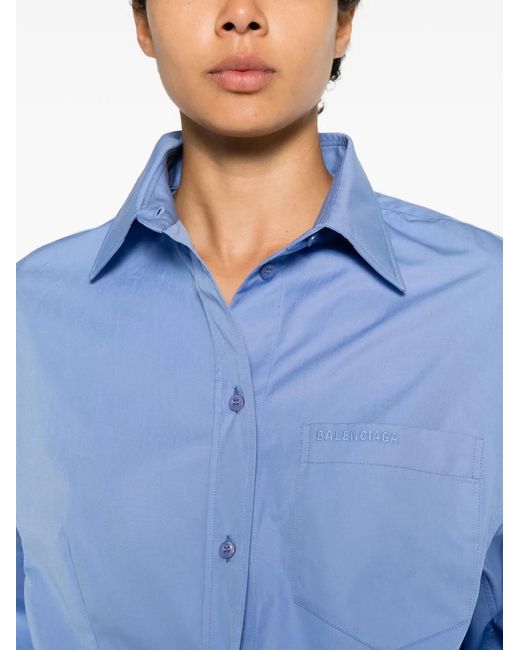 Balenciaga Blue Light Cotton Shirt
