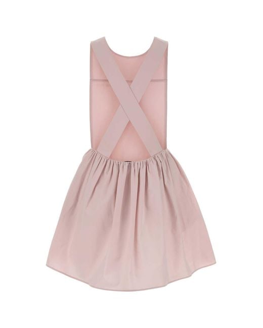 Miu Miu Pink Pastel Poplin Mini Dress