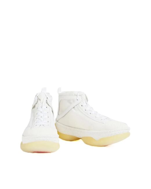 Alexander Wang White A1 Logo Mid-Top Sneakers