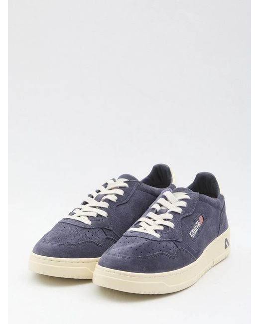 Autry Blue Medalist Low Sneakers for men