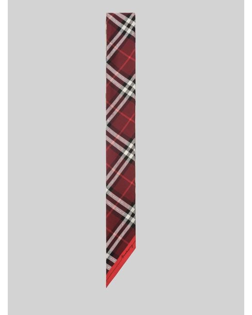Burberry White Silk Twill Ribbon