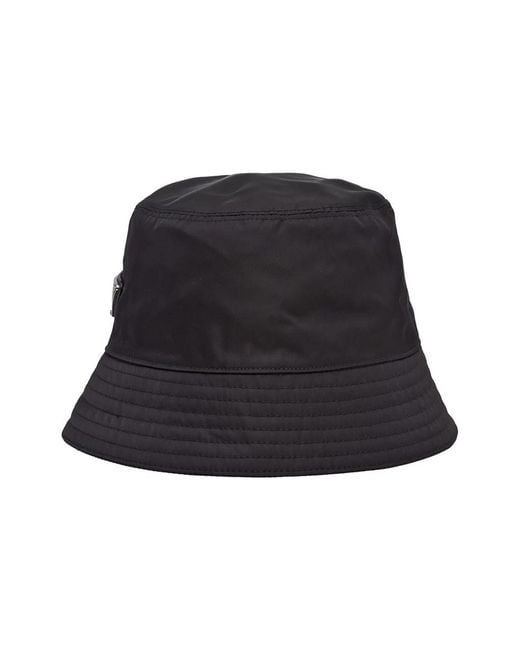 Prada Black Re-Nylon Bucket Hat for men