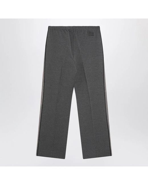 Miu Miu Gray Anthracite Knitted Trousers