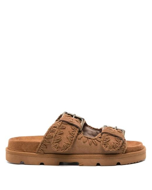 Mou Brown Low Bio Sandals