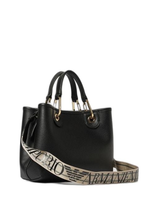 Emporio Armani Black Myea Small Shopping Bag