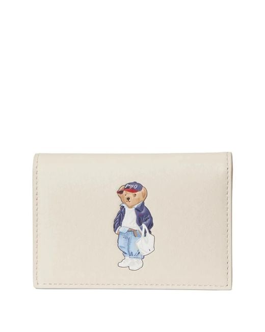 Polo Ralph Lauren Natural "Spring Bear" Small Card Case