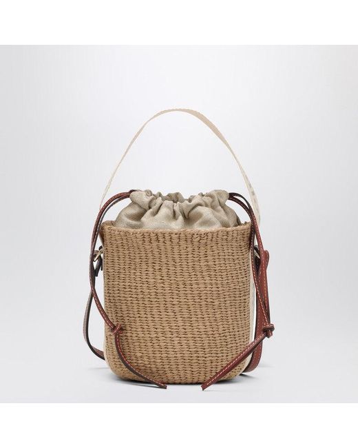 かごバッグ CHLOE SMALL WOODY RAFFIA BUCKET BAG Woody Small bucket bag in brown - Chloe | Mytheresa