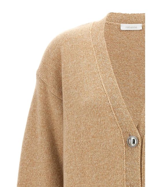 Rabanne Natural Logo Button Cardigan
