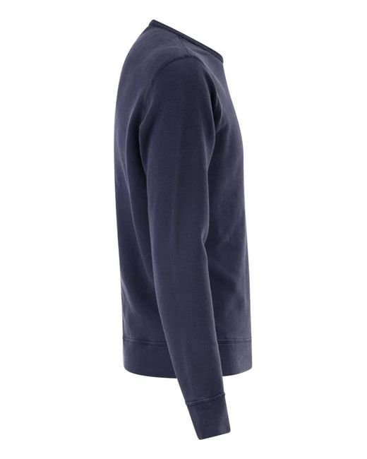 Polo Ralph Lauren Blue Terry Cloth Sweatshirt for men