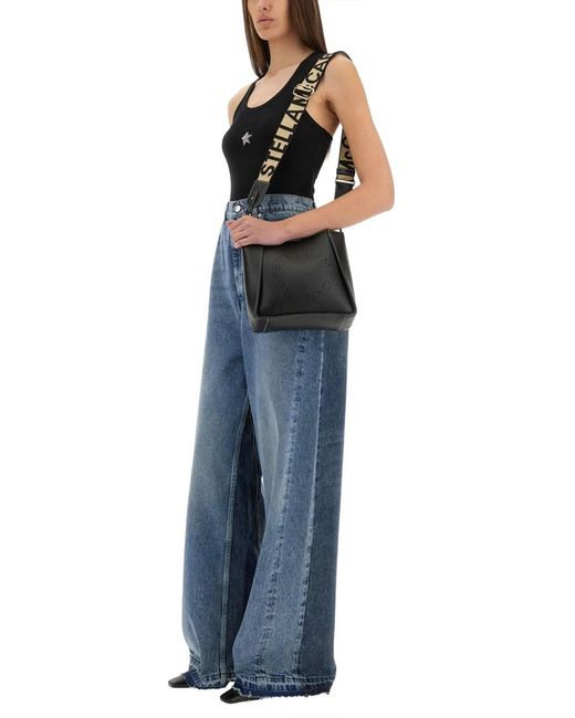 Stella McCartney Blue Wide-Leg Jeans With Contrasting Panels
