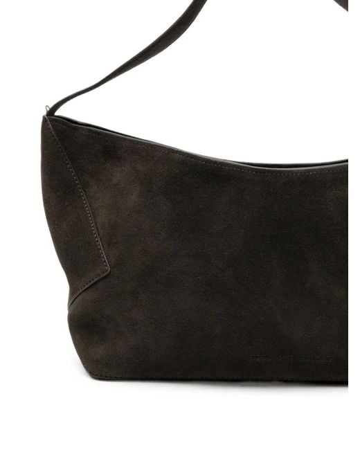 Studio Nicholson Black Fold Detail Zip Shoulder Bag