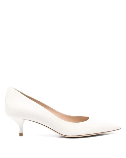 Stuart Weitzman White 50Mm Stuart Power Pumps