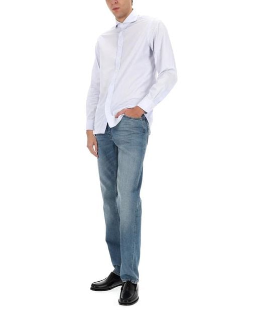 Lardini White Cotton Shirt for men