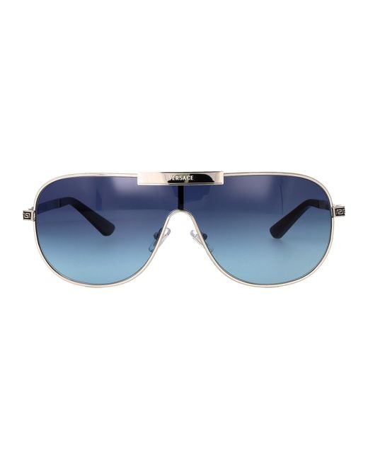 Versace Blue Metal Sunglasses for men