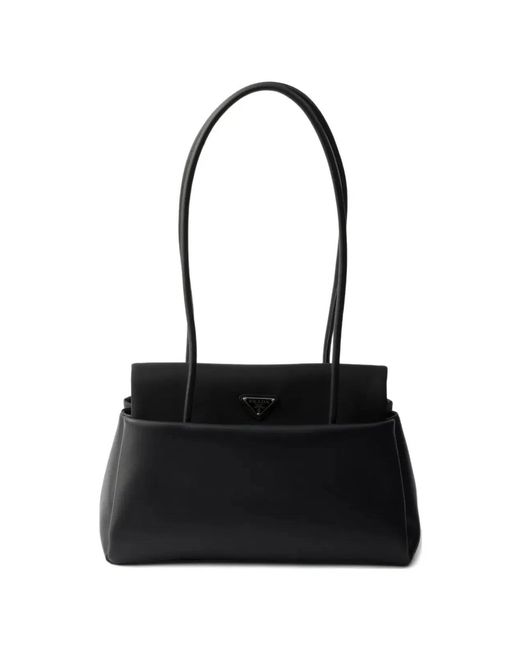Prada Black Leather Medium Passage Shoulder Bag