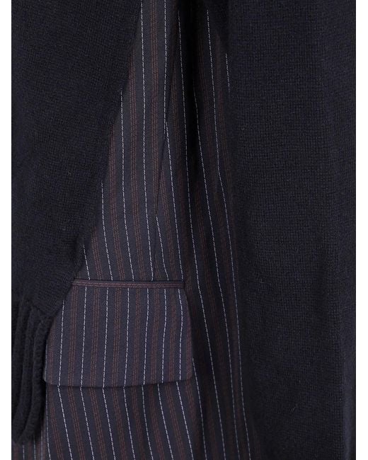 Sacai Blue Knit Coat Dress for men
