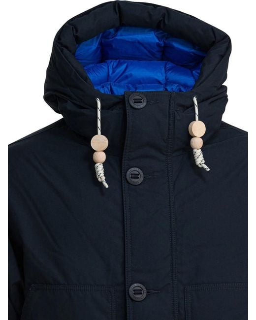 Mammut Blue Cotton Polyamide Down Feather Jacket for men