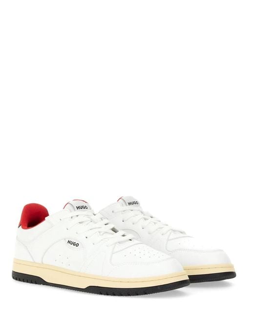HUGO White Leather Sneaker for men
