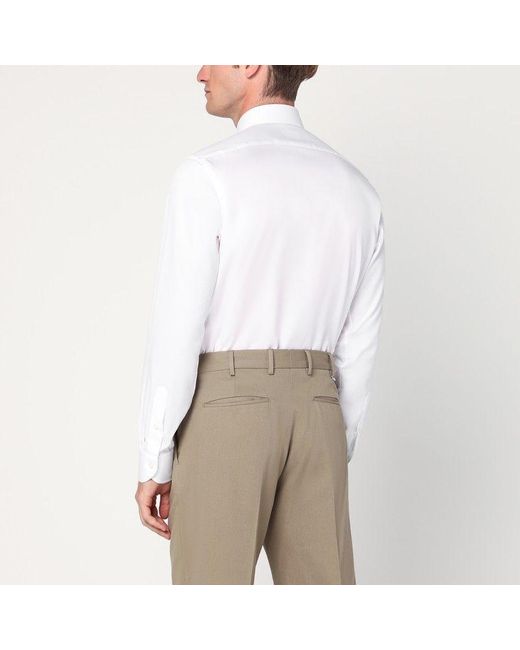 Xacus White Travel Cotton Shirt for men