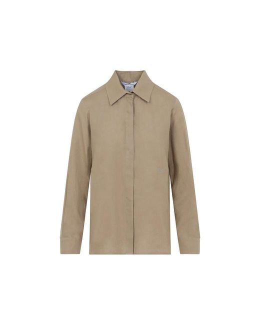 Max Mara Natural Desert Linen Falasco M Logo Shirt