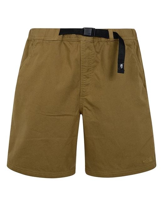 The North Face Green Cotton Elastane Shorts for men