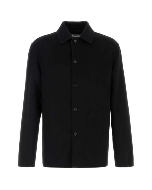 Jil Sander Black Outer Shirt 42 Db for men