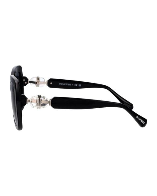 Swarovski Black Acetate Sunglasses