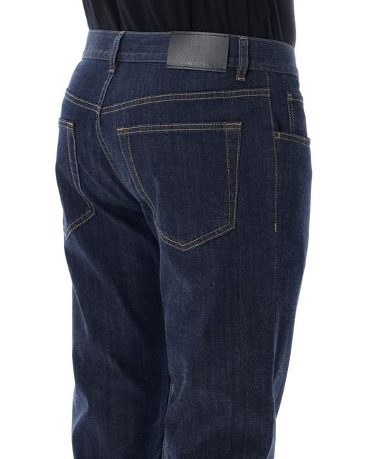 Prada Blue Stretch Denim Jeans for men