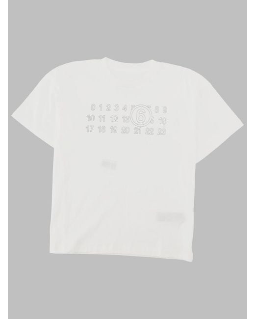 MM6 by Maison Margiela White Maglietta