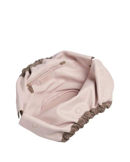 Coccinelle Metallic Embossed-Logo Suede Tote Bag