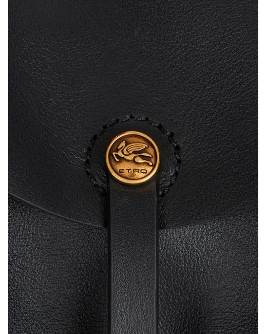Etro Black Medium Pony Shoulder Bag