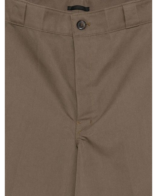 Prada Gray Logo-Plaque Straight-Leg Trousers for men