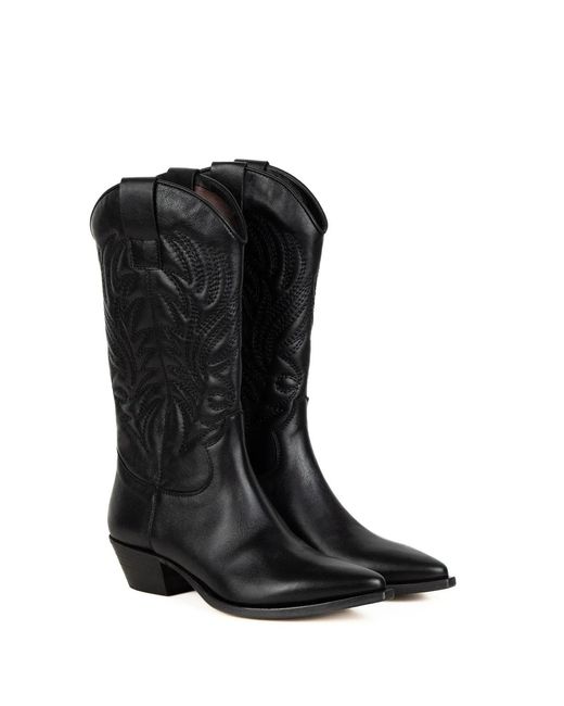 Lemarè Black Lemarè Leather Texan Boot