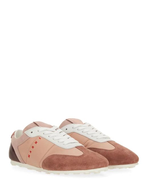Marni Pink Leather Sneaker