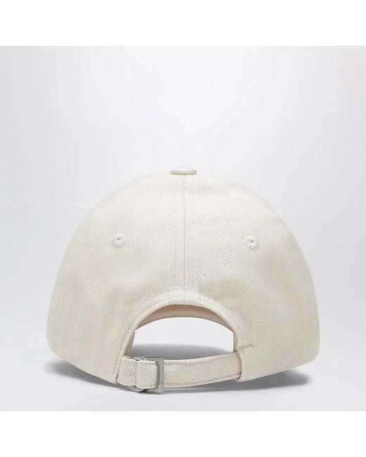 Jacquemus White Baseball Cap With Logo for men