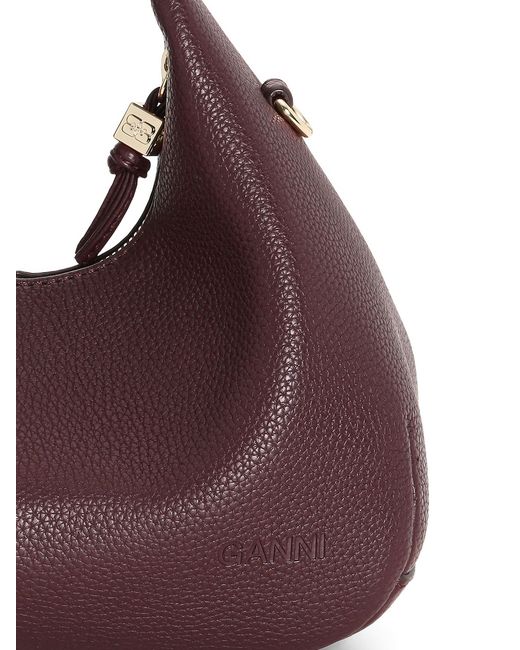 Ganni Purple Borsa Hobo Small