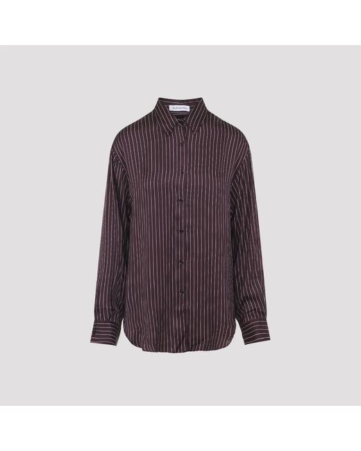 Frankie Shop Purple Peri Satin Fluid Shirt