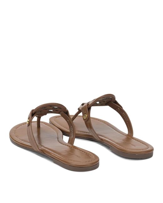 Tory Burch Brown Leather Sandals