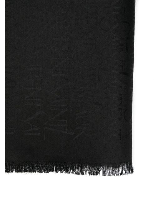 Saint Laurent Black Sciarpa Quadrata