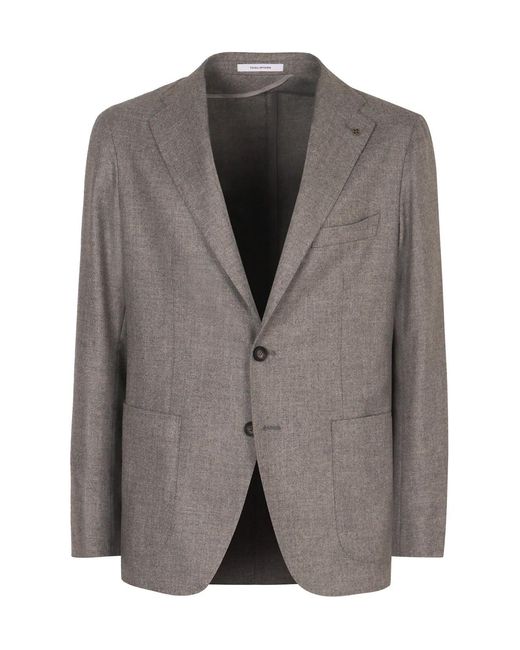 Tagliatore Gray Single-Breasted Two-Button Jacket for men