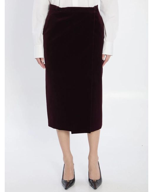 Saint Laurent Black Wrap Skirt