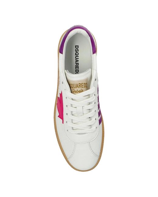 DSquared² Pink Nappa Leather Sneakers