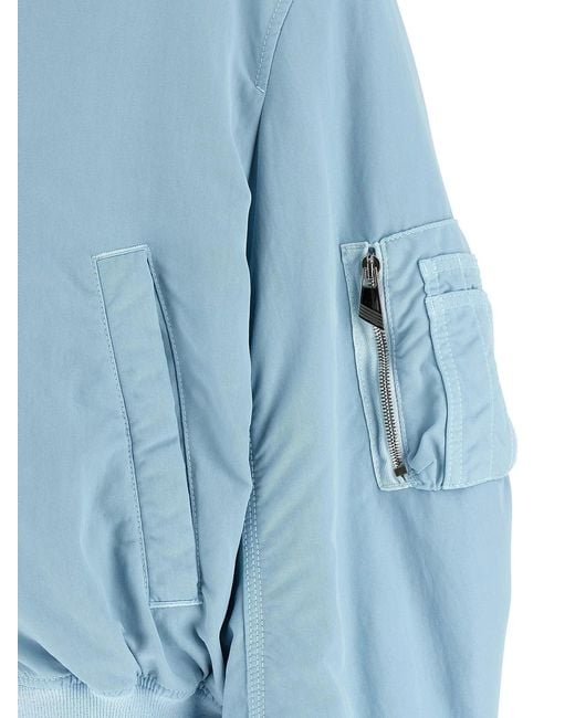The Attico Blue 'Anja' Bomber Jacket