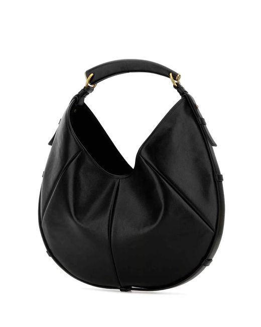 Saint Laurent Black Leather Medium Mombasa Shoulder Bag