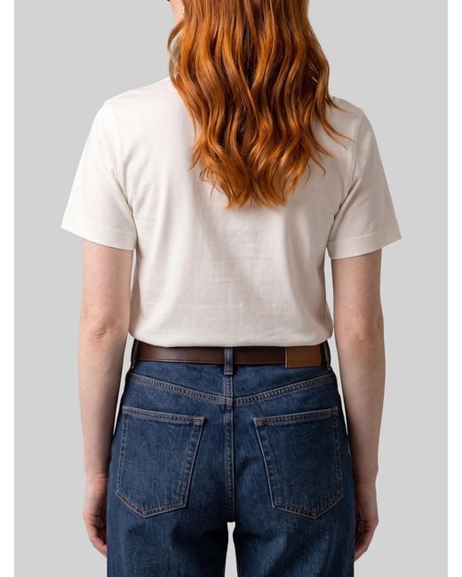 Burberry White Knight Check Cotton T-Shirt