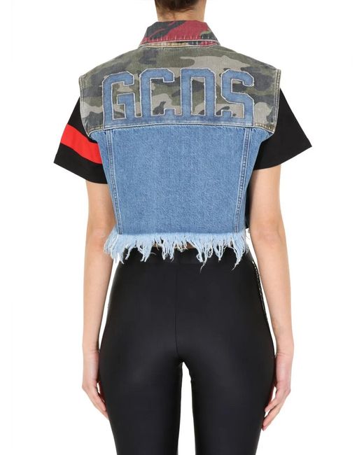 Gcds Black Denim Vest